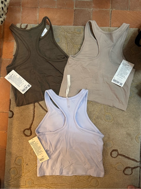 lululemon athletica Tops - lululemon * NWT 8 * LOT of ebb to street rb crop tank tops